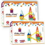 Clicky Tiles® - 2 Marble Run Σετ (σύνολο 80 τεμάχια)